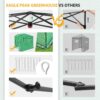 EAGLE PEAK 6×4 Portable Walk-in Greenhouse, Pop-up Indoor Outdoor Garden Green House, Zippered Door and Windows, PE Cover, White