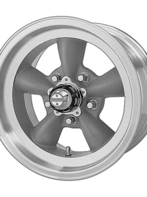 American Racing Vintage VN105 TORQ THRUST D VN105D 15X8.5 5X4.5 GRAY MACH-LP -25MM