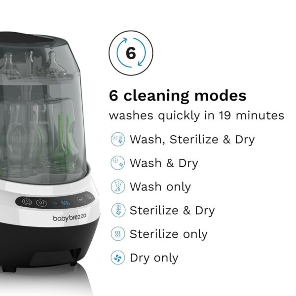 9d56623c926c4750a0c5f1aac14c429c Baby Bottle Washer Pro – Baby Bottle Washer, Sterilizer + Dryer – All in One Machine Cleans Bottles, Pump Parts, & Sippy Cups – Replaces Hand Washing, Bottle Brushes and Drying Racks-Brezza