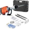 Demolition Jack Hammer, 1350 BPM Concrete Breaker 6pcs Chisels Bit Chipping with Case, 2200W Electric Jackhammer Heavy Duty, Black
