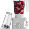 Chefman Obliterator 48 oz Countertop Blender for Smoothies, 1380W Motor to Crush Ice, Nuts, and Frozen Fruit with Stainless Steel Blade, Auto Blend Function, Includes 20 oz Travel Jar – Midnight