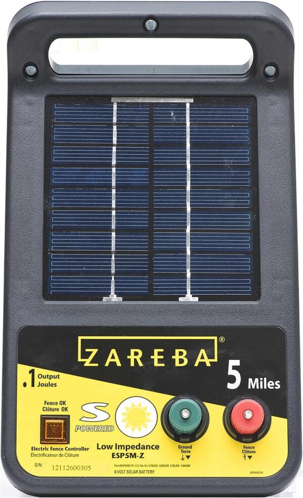 9e0e7d3beddf4298b6df48e1bf85d0bb Zareba ESP5M-Z Solar Powered Low Impedance Electric Fence Charger – 5 Mile Solar Powered Electric Fence Energizer