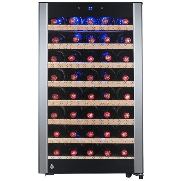 9e2bb35bffe6467db5721e680d6ba6c1 AKDY 52 Bottles Single Zone Compressor Function Freestanding Refrigerator Wine Cooler Cellar