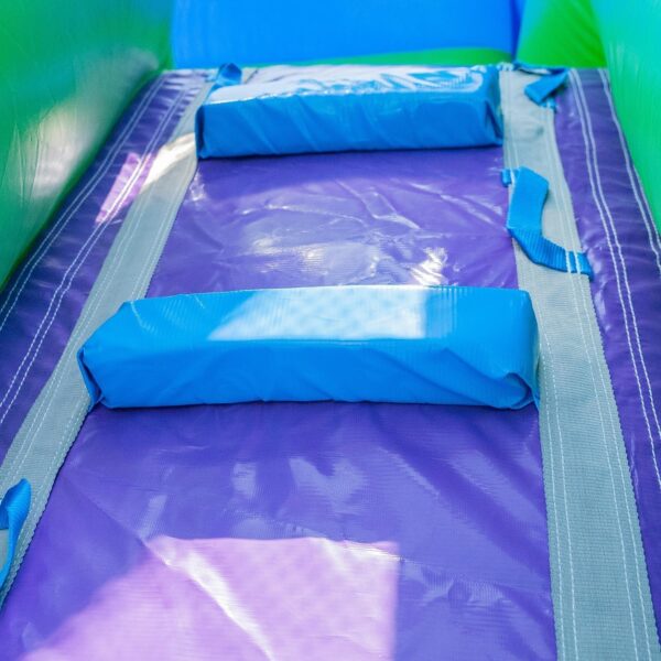 9e74e18e9c4b4d3ab960d0828e6bda65 HeroKiddo 16′ Purple Tropical Lightweight Premium Commercial Grade Water Slide Inflatable with Attached Pool for Kids and Adults (with Blower), Wet Dry Use, Summer Fun