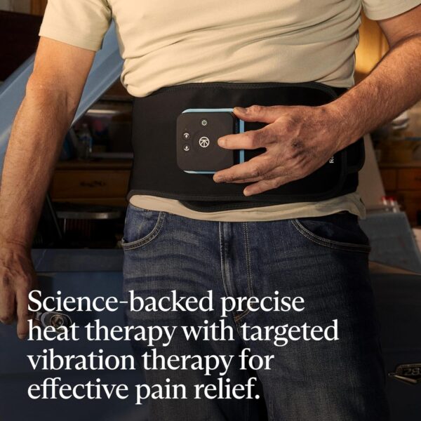 RecoveryTherm Back – Hot Vibration Back and Core Wrap for Athletes – Advanced Hot Vibration for Pain Relief Wrap with Cryothermal Technology – One Size Fits All