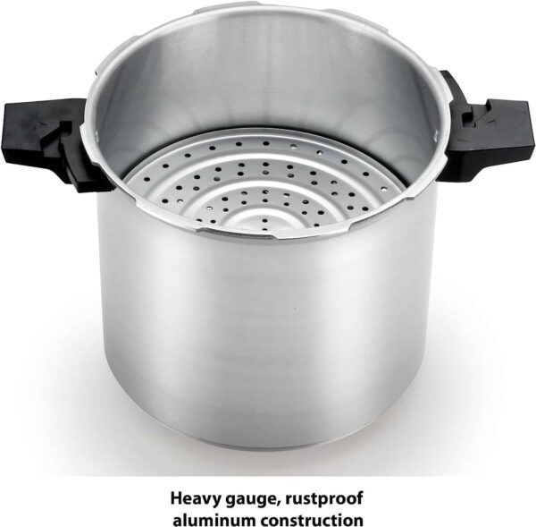 9f64b33260c94a7e8f0df19dcfd0b873 T-fal Pressure Cooker Stainless Steel Pressure Canner 22 Quart Induction 3 PSI Settings, Cookware, Pots and Pans Silver