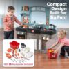 Step2 Best Chefs Kids Kitchen Playset, Indoor/Outdoor Kitchenette, Interactive Play with Lights and Sounds, Made of Durable Plastic, Includes 25 Piece Toy Accessories, For Toddlers 2+ Years Old