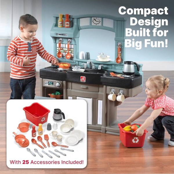 9f6de1ce37924a2089fca3a81482843b Step2 Best Chefs Kids Kitchen Playset, Indoor/Outdoor Kitchenette, Interactive Play with Lights and Sounds, Made of Durable Plastic, Includes 25 Piece Toy Accessories, For Toddlers 2+ Years Old