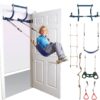 6 Piece Indoor Doorway Gym Set for Kids �� Indoor Swing for Kids Includes Kids Swing Chair, Rings, Hanging Trapeze, Ladder, Swinging Rope & Pullup Bar