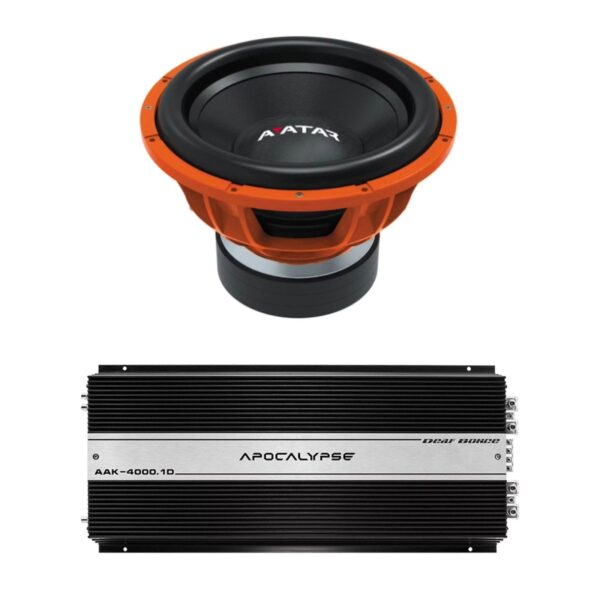 Deaf Bonce Car Audio 15′′ 2Ohm Avatar Subwoofer STU-1546-D2&Monoblock Amp Package New