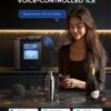 ecozy Nugget Ice Maker Countertop, Smart Pebble Ice Machine with APP Control, 44 lbs/24H Soft Pellet Chewable Ice with Self-Cleaning, Stainless Steel