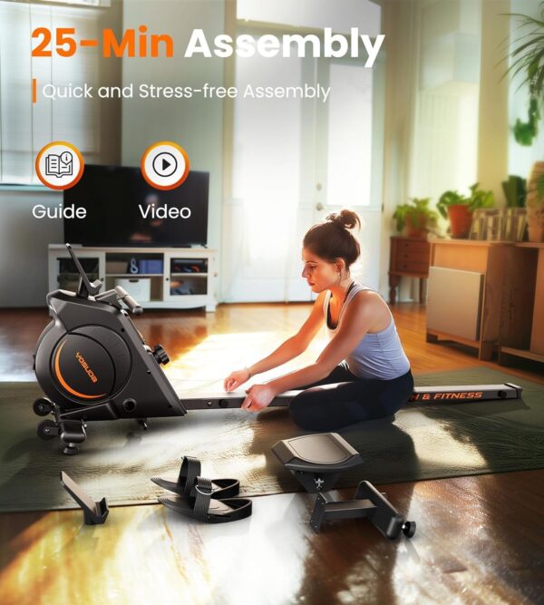 a0232f190fbb4e82ad6862873686adec Magnetic/Water Rowing Machine 350 LB Weight Capacity – Foldable Rower for Home Use with Bluetooth, App Supported, Tablet Holder and Comfortable Seat Cushion