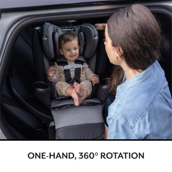 Revolve360 Extend Convertible Car Seat with 360 Degree Rotation, Extended Rear-Facing, Forward-Facing, Booster Mode, and Secure Latch Install, Revere Gray
