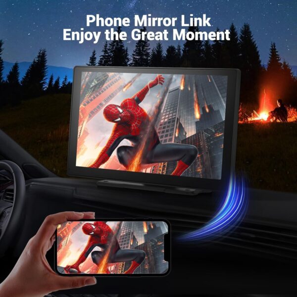 a035a62ab48a4fd4a7c60b21ac9b3fd4 Wireless Apple Carplay Screen for Car 4K Dash Cam, 9′′ Portable Apple Carplay & Android Auto Car Stereo, with 1080p Backup Camera, GPS Navigation/Mirror Link/Voice Control/Bluetooth