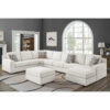 166′′ Wide Microfiber/Microsuede Left Hand Facing Modular Corner Sectional with Ottoman