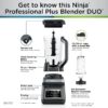BN801 Professional Plus Kitchen System, 1400 WP, 5 Functions for Smoothies, Chopping, Dough & More with Auto IQ, 72-oz.* Blender Pitcher, 64-oz. Processor Bowl, (2) 24-oz. To-Go Cups, Grey