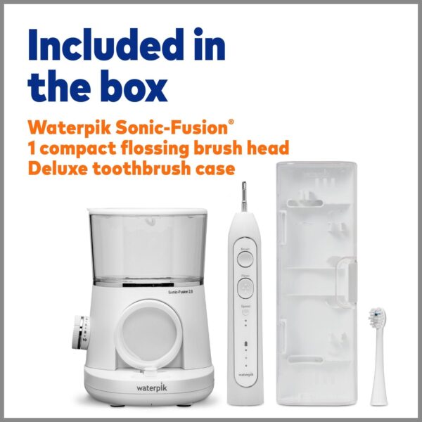 a064ff23440c42a7b16f6bedd2541c10 Waterpik Sonic-Fusion 2.0 Flossing Toothbrush, Electric Toothbrush Water Flosser Combo, White