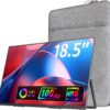 Large Portable Monitor-18.5 Inch Computer Gaming Display 100Hz 125% sRGB FHD 1080P USB-C HDMI IPS Screen for Laptop Mac Surface PC PS4/PS5 Xbox Built-in Kickstand, Speakers, VESA Mountable