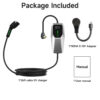 32 Amp Level 1&2 Portable EV Charger ,26FT Cable NEMA 14-50 Plug for Electric Car Home Charging Station 7.68KW