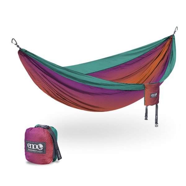 a16e823cfb664f15a13fef69c84e1a91 ENO DoubleNest Hammock Lightweight, Portable, 1 to 2 Person Hammock Fade/Seaglass