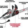 Oregon CS1500 18-inch 15 Amp Self-Sharpening Corded Electric Chainsaw, with Integrated Self-Sharpening System (PowerSharp), 2-Year Warranty, 120V, Grey, Black