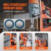 Mag Drill Press, 1550W 2′′ Boring Diameter, 2922lbf Power Magnetic Drill, 500 PRM, 10-Speed, Electric Drilling Machine for Metal Surface, Industrial and Home Improvement