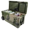 75 Quart Pioneer Dual Compartment Insulated Cooler w/ Wheels Forest Camo