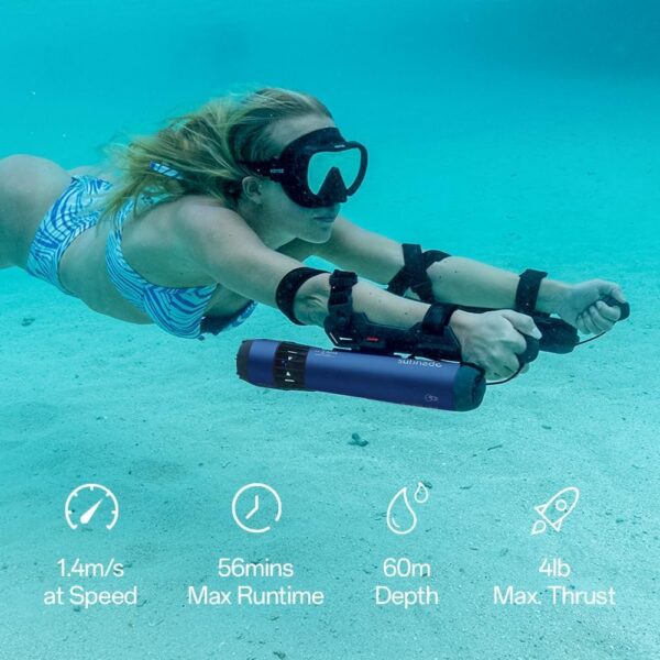 a239345ade984fbe87b7663c131119c4 Waydoo Subnado Underwater Scooter Lite, Water Sports Diving Scooter with Removable Handle, Compact and Portable Water Scooter for Adults&Kids, Scuba Diving Snorkeling Sea Scooter Multiple Uses, Blue