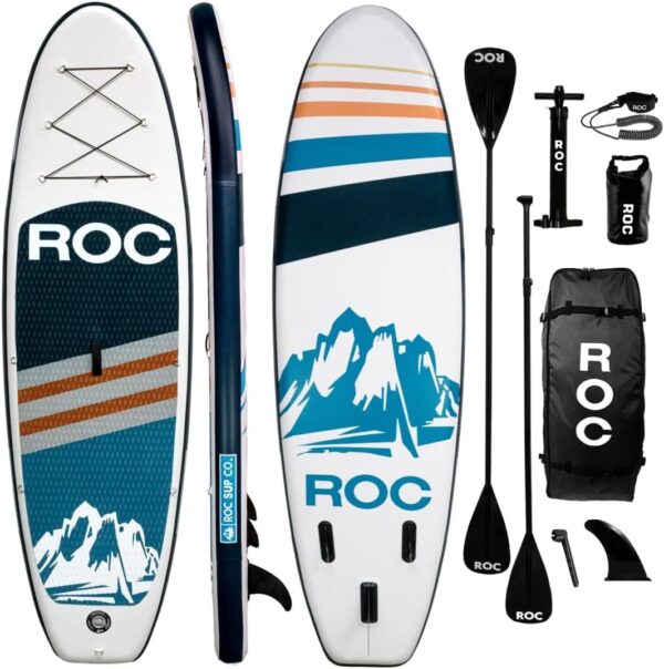 a28730e77eec4737ac0cb6db50841db9 Roc Inflatable Stand Up Paddle Boards with Premium SUP Paddle Board Accessories, Wide Stable Design, Non-Slip Comfort Deck for Youth & Adults