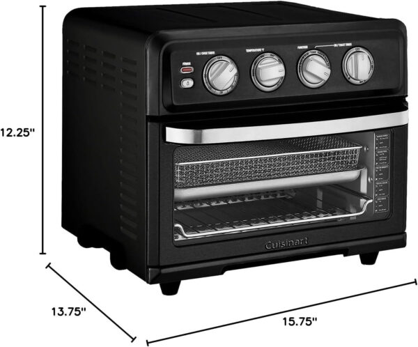 Air Fryer + Convection Toaster Oven, 8-1 Oven with Bake, Grill, Broil & Warm Options, Stainless Steel, TOA-70