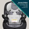Grow and Go All-in-One Slim Convertible Car Seat, Rear Facing, 5-40 lbs, Forward Facing (30–65 lbs), High Back Booster Seat 40-100 pounds, Aqua Pop