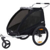 2-Seat Bicycle Trailer and Stroller – Black