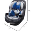 Grow and Go All-in-One Slim Convertible Car Seat, Rear Facing, 5-40 lbs, Forward Facing (30–65 lbs), High Back Booster Seat 40-100 pounds, Aqua Pop