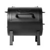 Griller Portable Charcoal Grill and Side Fire Box 17-in W Black Barrel Charcoal Grill