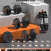 Adjustable Dumbbells, 20/30/40/45/70/90lbs Free Weight Set with Connector, 5 in1 Dumbbells Set Used as Barbell, Kettlebells, Push up Stand, Weight Plate, Fitness Exercises for Home Gym Suitable Men/Women