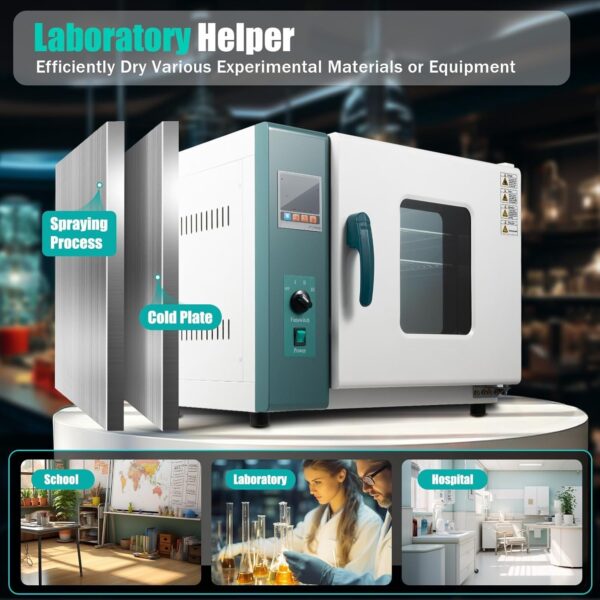 a378fa921d3741ddae6738b67ccc4703 110V 1000W Horizontal Electric Blast Drying Oven 45L/12Gal Lab Forced Air Convection Drying Oven with Intelligent Temperature Controller for Industrial, Schools, Research Institutes