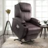 Faux Leather Power Lift Recliner Chair with Massage and Heating Functions
