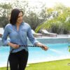 2024 Pocket Hose Copper Bullet AS-SEEN-ON-TV Expands to 50 ft REMOVABLE Turbo Shot Multi-Pattern Nozzle 650psi 3/4 in Solid Copper Anodized Aluminum Fittings Lead-Free Lightweight No-Kink Garden Hose