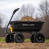 7GCG-NF Heavy-Duty Poly Dump Garden Cart with No-Flat Tires, 7 Cubic Feet, 1200-Pound Capacity, Black, Amazon Exclusive