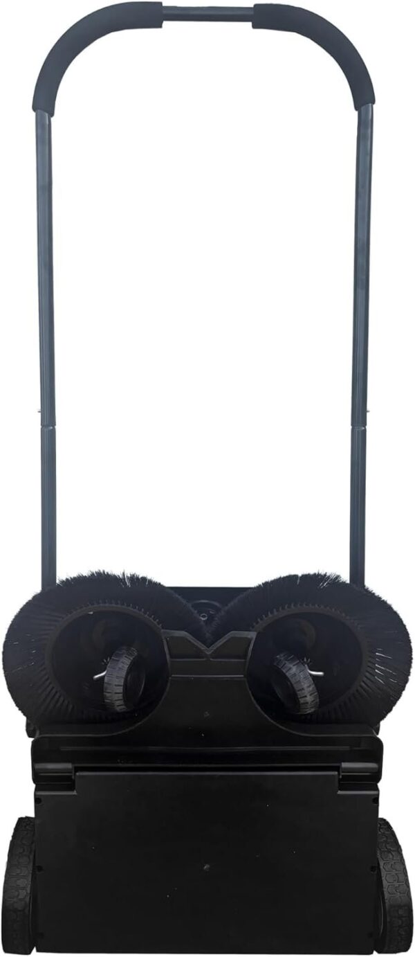 a42b56828c95484aa14a86ddf9ac5b2c Walk-Behind Outdoor Hand Push Floor Sweeper – 5.25 Gallon Capacity – 25.5′′ Sweeping Width – Sweeps up to 27,900 ft2 / Hour, Grey