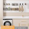 INCLY 30PCS Slatwall Accessories Set, Includes 4 Pack Ventilated Metal Wire Slatwall Baskets and 26PCS Multisized Heavy Duty Slatwall Hooks for Garage Rooms Shops Storage Organizing Display