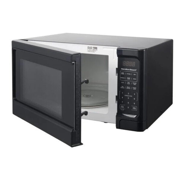 Hamilton Beach 1.1 Cu. Ft. Sleek Black Digital Microwave – Effortless Touchpad Controls