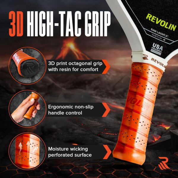 PRO Pickleball Paddles l Pure or Reach l Made with Volcanic Rock l Spin + Power+ Control l USA Tournament Approved l Premium Pickleball Paddle Made in USA l LavaFLXTM Face l 16mm Honeycomb Core