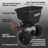 Chapin 8622B Made in The USA 150-Pound Tow and Pull Behind Spreader, Hitch Pins, Black