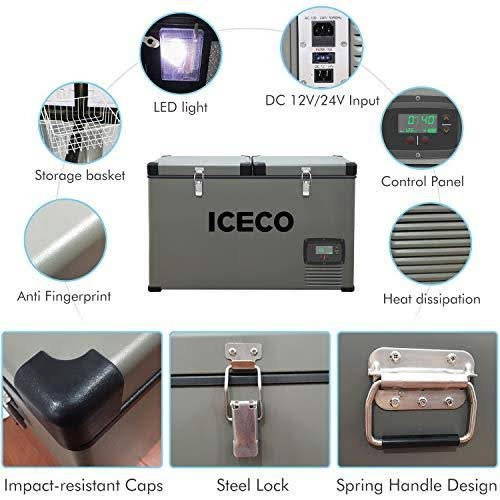 Dual Zone Portable Refrigerator + Secop Compressor 65 Liters