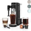 Ninja Pod & Grounds Specialty Single-Serve Coffee Maker, K-Cup Pod Compatible, Brews Grounds, Compact Design, Built-In Milk Frother, 56-oz. Reservoir, 6-oz. Cup to 24-oz. Mug Sizes, Stone, PB051ST