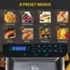 12QT Air Fryer Oven Combo, 8-in-1, 1700W, LED Display, Black, Includes Accessories