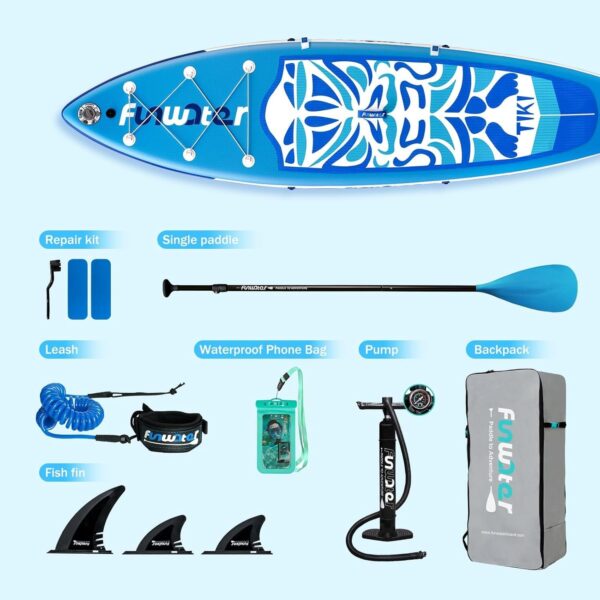 a4d4eb9d7c3c4bc090716756e8adfcae FunWater Inflatable Ultra-Light Stand Up Paddle Board for All Skill Levels with Premium SUP Paddleboard Accessories,Non-Slip Comfort Deck for Youth & Adults