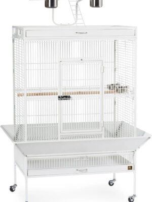 Wrought Iron Select Bird Cage 3154C, Chalk White, 36-Inch by 24-Inch by 66-Inch