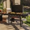 Blackstone 2310 Iron-Forged 36′′ Omnivore Griddle – Premium Powder-Coated Steel with Reinforced Hood, Black Finish